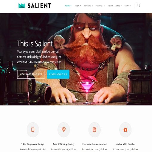 Salient theme 令人驚艷的網站動畫效果主題